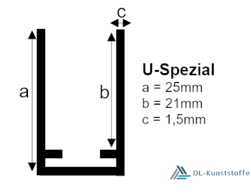 U-Profil Spezial 16mm